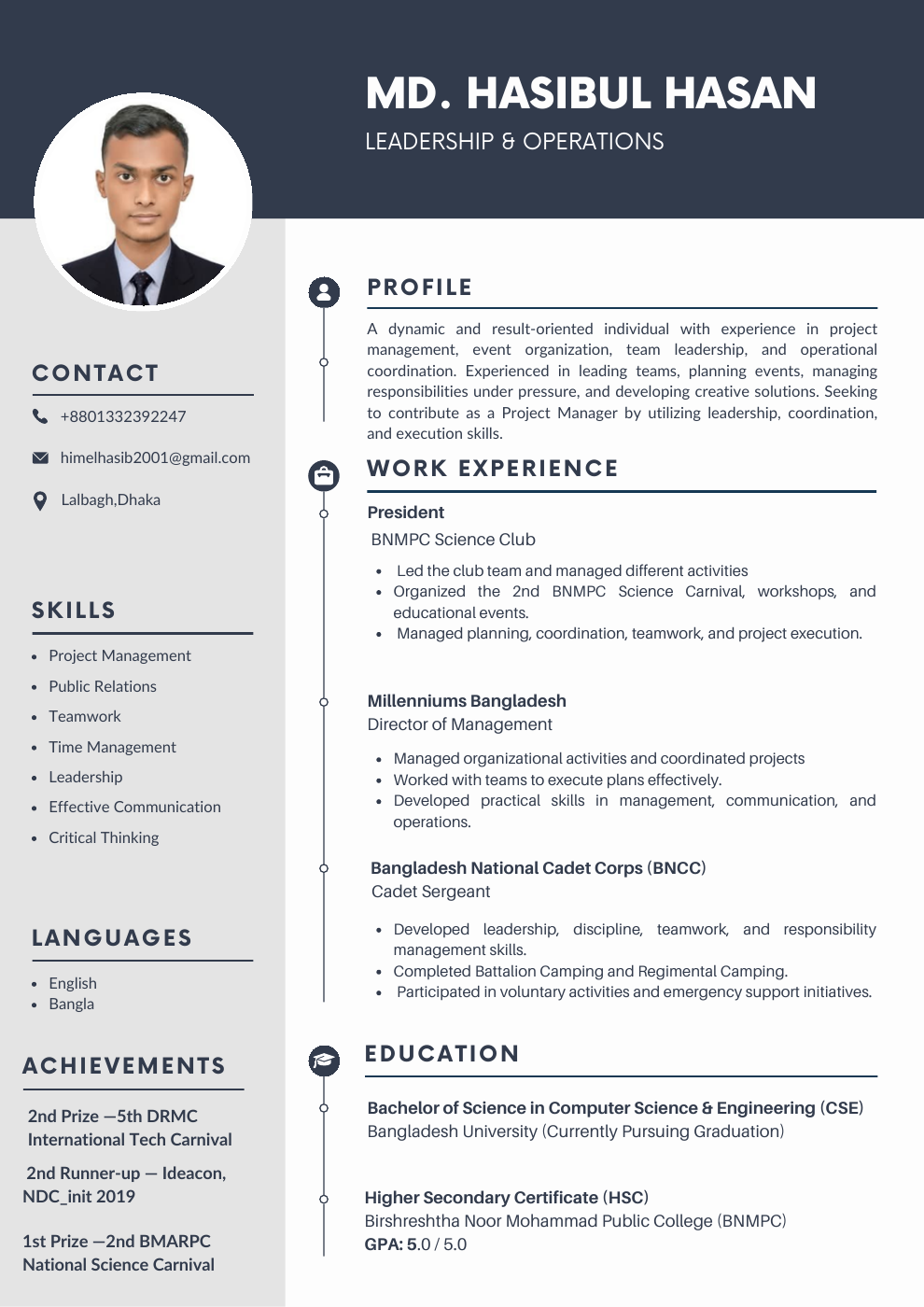 MD. Hasibul Hasan's CV